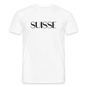 SCHWEIZ. HUMOR. LAND. FLAGGE. GENF. LAUSANNE - Männer T-Shirt - Weiß - Vorne - AI Model Male 178 dark (178cm)