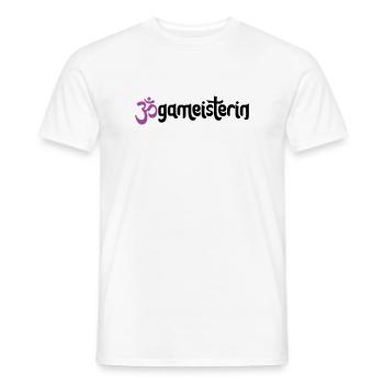 Jogameisterin - Typografisches OM (3-Farbig) - Männer T-Shirt - Weiß - Vorne - AI Model Male 178 dark (178cm)