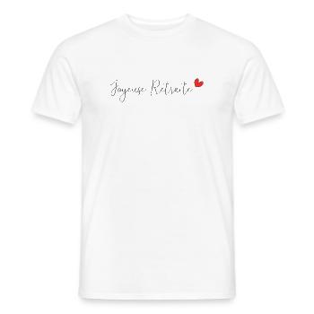 RETRAITE. RETRAITE. RETRAITEE. RETRAITE - T-shirt homme - blanc - Devant - AI Model Male 178 dark (178cm)