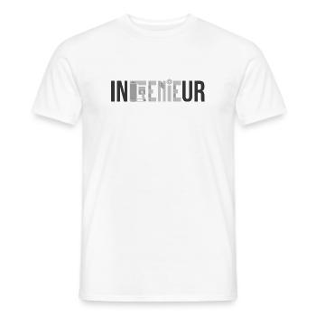 Ingénieur GÉNIE - Génie mécanique drôle - T-shirt homme - blanc - Devant - AI Model Male 178 dark (178cm)