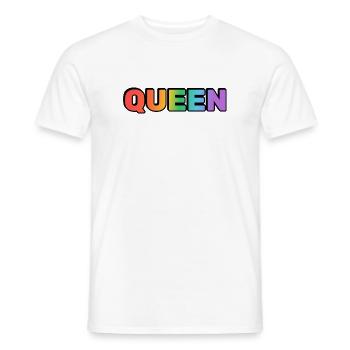 QUEEN RAINBOW  - Men's T-Shirt - white - Front - AI Model Male 178 dark (178cm)