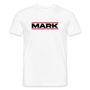 Mark Geschenk  - Männer T-Shirt - Weiß - Vorne - AI Model Male 178 dark (178cm)