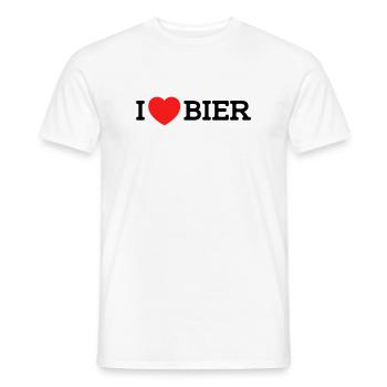 I love Bier (Farben änderbar) - Männer T-Shirt - Weiß - Vorne - AI Model Male 178 dark (178cm)