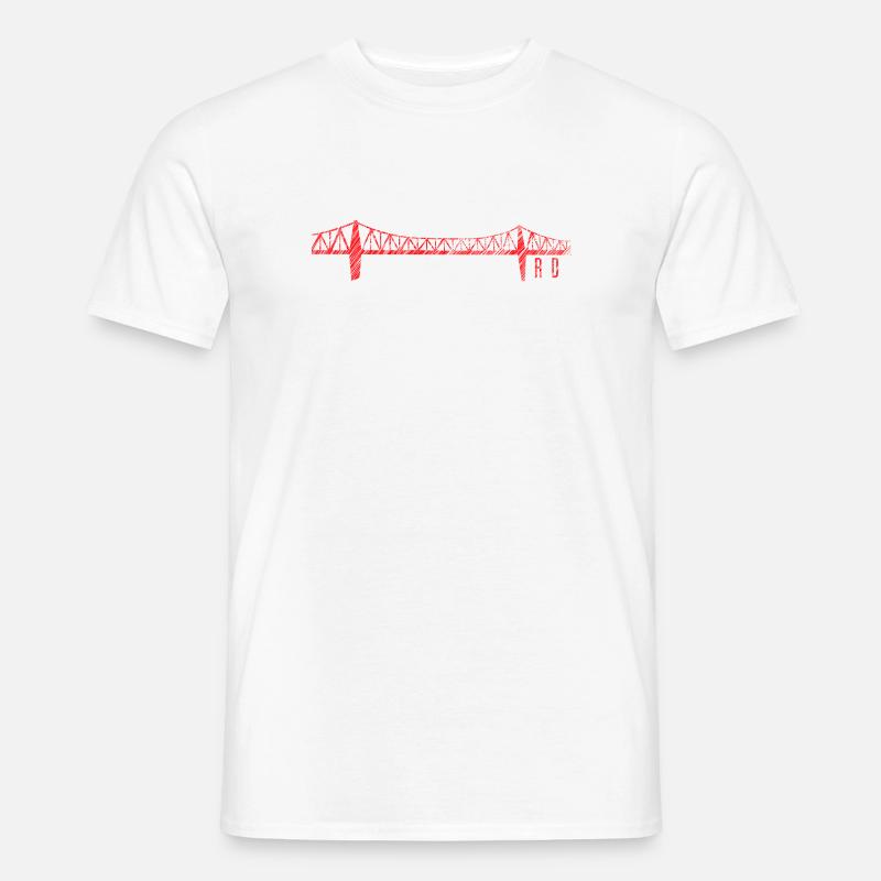 Rendsburg High Bridge Scribble Design – RD Skylin - Men’s T-shirt - white