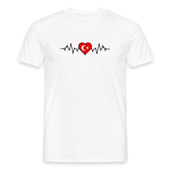 Türkei Herzschlag - Männer T-Shirt - Weiß - Vorne - AI Model Male 178 dark (178cm)