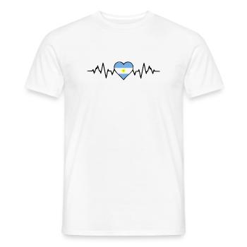 Argentinien Herzschlag - Männer T-Shirt - Weiß - Vorne - AI Model Male 178 dark (178cm)