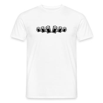 Chope à bière - T-shirt homme - blanc - Devant - AI Model Male 178 dark (178cm)