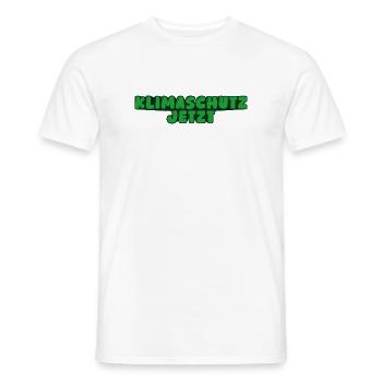 Klimaschutz jetzt - Männer T-Shirt - Weiß - Vorne - AI Model Male 178 dark (178cm)