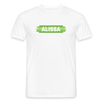Alissa as a heroine - Men's T-Shirt - white - Front - AI Model Male 178 dark (178cm)