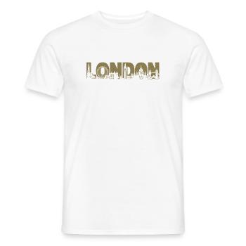 London Großbritannien England Silhouette  - Männer T-Shirt - Weiß - Vorne - AI Model Male 178 dark (178cm)