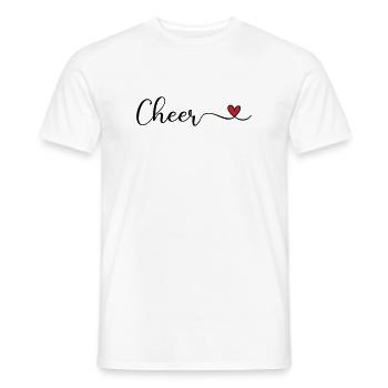 Cheer - Men's T-Shirt - white - Front - AI Model Male 178 dark (178cm)