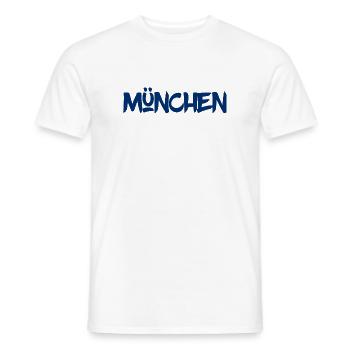 München - Bayern - Isar - Frauenkirche - Prater - Männer T-Shirt - Weiß - Vorne - AI Model Male 178 dark (178cm)