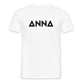 Prénom Anna - T-shirt homme - blanc - Devant - AI Model Male 178 dark (178cm)