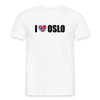 I love Oslo Norwegen - Männer T-Shirt - Weiß - Vorne - AI Model Male 178 dark (178cm)