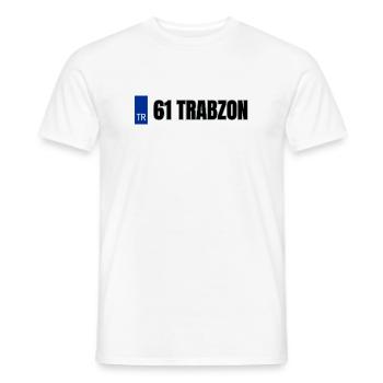 61 Trabzon Kennzeichen | Türkisches Kennzeichen - Männer T-Shirt - Weiß - Vorne - AI Model Male 178 dark (178cm)