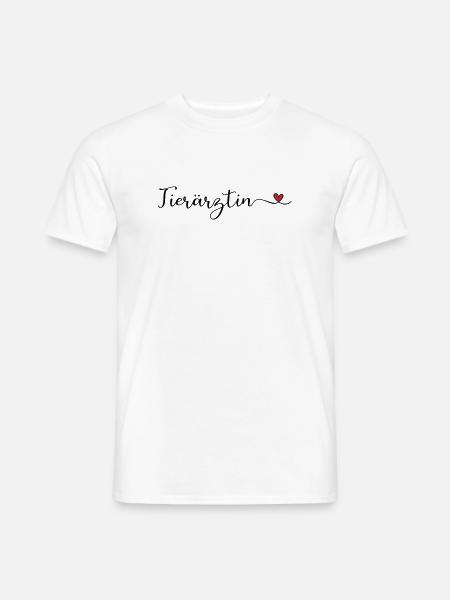 Tierärztin Design mit Herz - Männer T-Shirt - Weiß