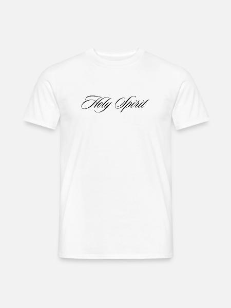 Esprit Saint, Esprit Cursive, Calligraphie - T-shirt homme - blanc