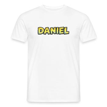 Daniel – Handgezeichnete Typografie - Männer T-Shirt - Weiß - Vorne - AI Model Male 178 dark (178cm)