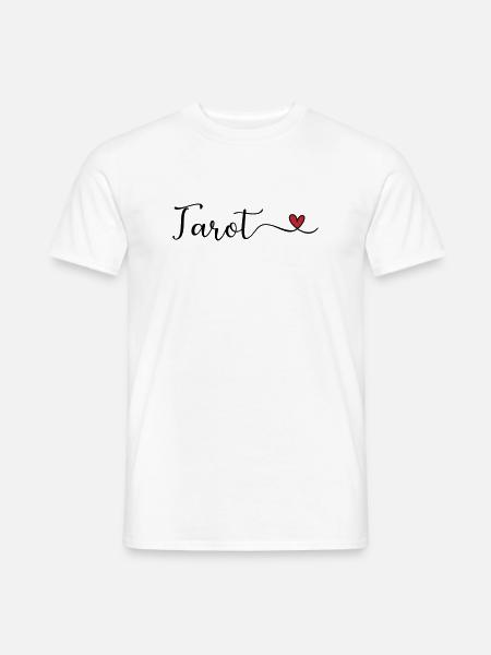 Tarot Schrift mit Herz - Männer T-Shirt - Weiß