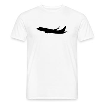 flugzeug - Männer T-Shirt - Weiß - Vorne - AI Model Male 178 dark (178cm)