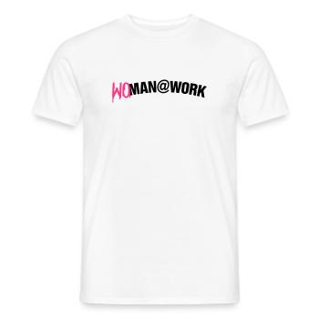 Woman at work - Men's T-Shirt - white - Front - AI Model Male 178 dark (178cm)