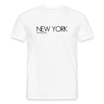New York - T-shirt homme - blanc - Devant - AI Model Male 178 dark (178cm)