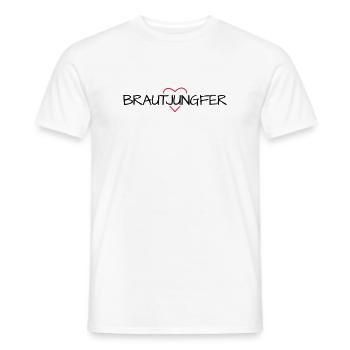 Brautjungfer Herz Junggesellinenabschied - Männer T-Shirt - Weiß - Vorne - AI Model Male 178 dark (178cm)
