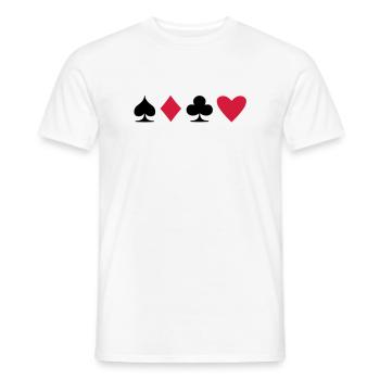 Poker Suit - Männer T-Shirt - Weiß - Vorne - AI Model Male 178 dark (178cm)