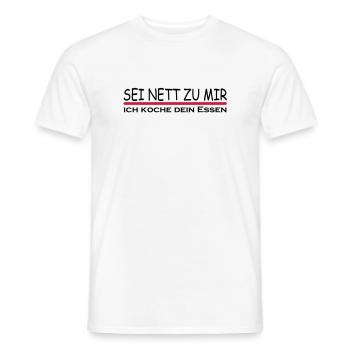 Sei nett zu mir - Männer T-Shirt - Weiß - Vorne - AI Model Male 178 dark (178cm)
