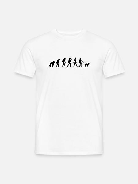 Evolution Kurzhaarcollie Frau - Männer T-Shirt - Weiß