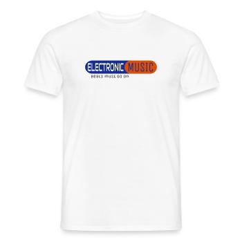 Electronic Music - Men's T-Shirt - white - Front - AI Model Male 178 dark (178cm)