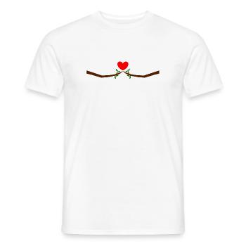 Saint-Valentin, Saint-Valentin, Saint-Valentin - T-shirt homme - blanc - Devant - AI Model Male 178 dark (178cm)