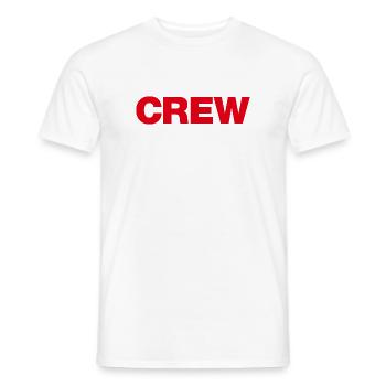Crew - Männer T-Shirt - Weiß - Vorne - AI Model Male 178 dark (178cm)
