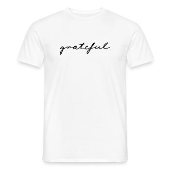 Grateful - Men's T-Shirt - white - Front - AI Model Male 178 dark (178cm)