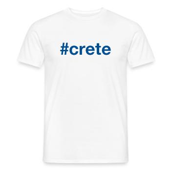 CRETE Kreta Greece Griechenland Hashtag - Men's T-Shirt - white - Front - AI Model Male 178 dark (178cm)