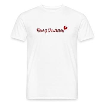 CHRISTMAS. MERRY CHRISTMAS. MERRY CHRISTMAS. NEW YEAR’S DAY - Men's T-Shirt - white - Front - AI Model Male 178 dark (178cm)