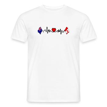Cardio avec le drapeau de l’Australie et le drapeau du Canada - T-shirt homme - blanc - Devant - AI Model Male 178 dark (178cm)