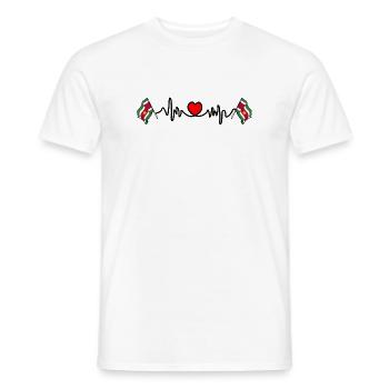 Cardio de fréquence cardiaque pour Suriname - T-shirt homme - blanc - Devant - AI Model Male 178 dark (178cm)