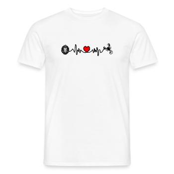 Heart rate cardio Leo Scorpio - Men's T-Shirt - white - Front - AI Model Male 178 dark (178cm)