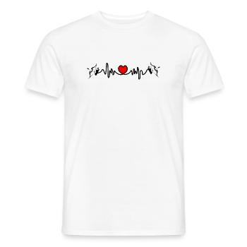 Fréquence cardiaque cardio Sagittaire Sagittaire - T-shirt homme - blanc - Devant - AI Model Male 178 dark (178cm)