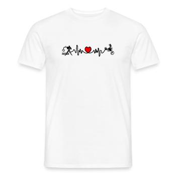 Heart rate cardio Aquarius Scorpio - Men's T-Shirt - white - Front - AI Model Male 178 dark (178cm)