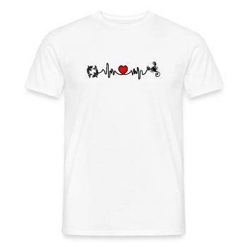 Fréquence cardiaque cardio Poissons Scorpion - T-shirt homme - blanc - Devant - AI Model Male 178 dark (178cm)