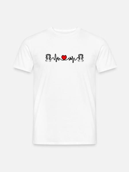 Herzfrequenz Kardio Jungfrau Jungfrau - Männer T-Shirt - Weiß