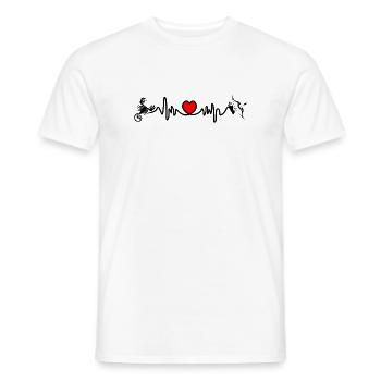 Heart rate cardio Scorpio Sagittarius - Men's T-Shirt - white - Front - AI Model Male 178 dark (178cm)