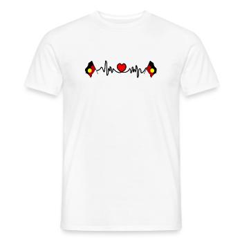 Heart rate cardio for Aboriginal people - Men's T-Shirt - white - Front - AI Model Male 178 dark (178cm)