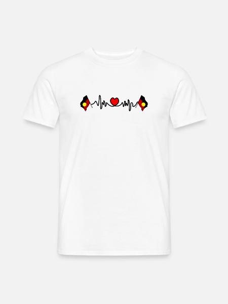 Herzfrequenz-Cardio für Aborigines - Männer T-Shirt - Weiß