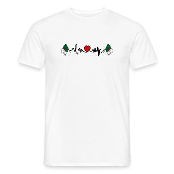 Cardio fréquence cardiaque pour l’Algérie - T-shirt homme - blanc - Devant - AI Model Male 178 dark (178cm)