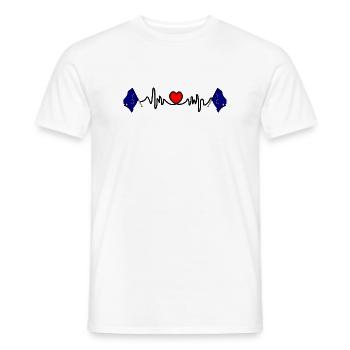 Cardio fréquence cardiaque pour l’Alaska - T-shirt homme - blanc - Devant - AI Model Male 178 dark (178cm)