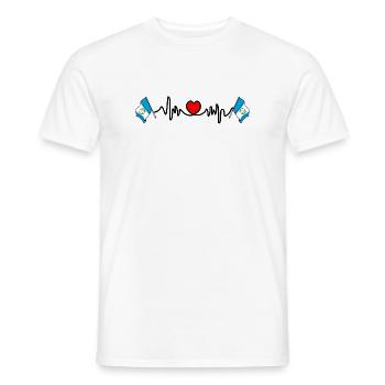 Cardio fréquence cardiaque pour le Guatemala - T-shirt homme - blanc - Devant - AI Model Male 178 dark (178cm)