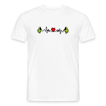 Cardio de fréquence cardiaque pour la Jamaïque - T-shirt homme - blanc - Devant - AI Model Male 178 dark (178cm)